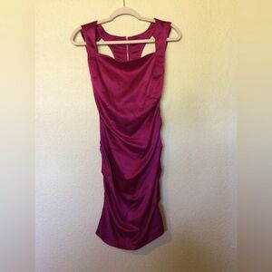 Rubber Ducky Production Magenta Mini Bodycon Dress